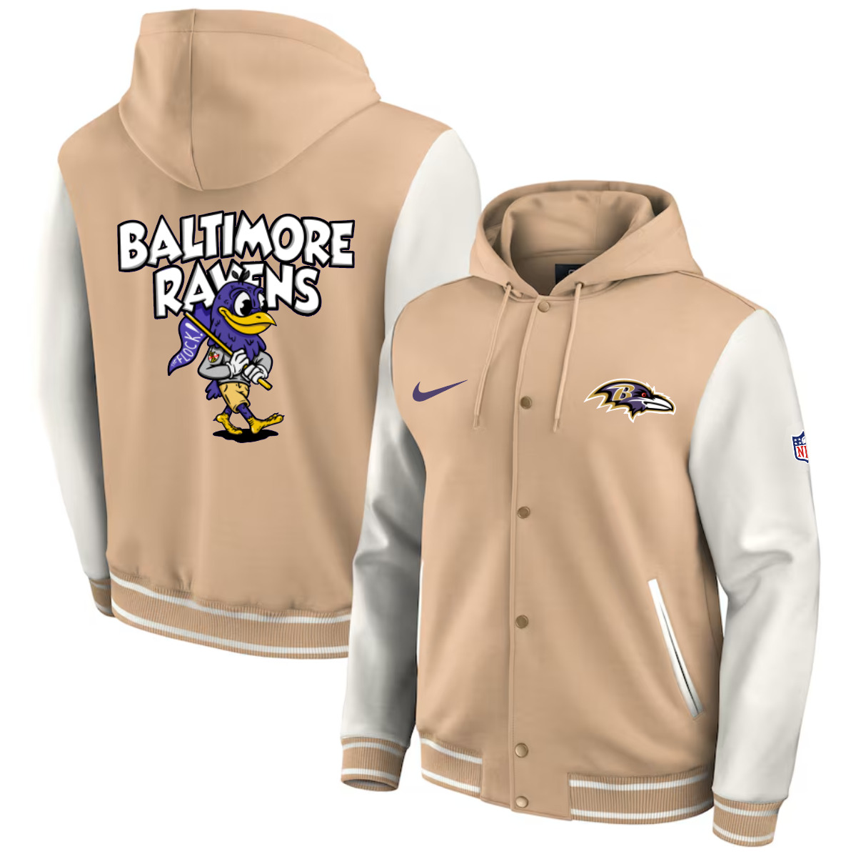 Men 2025 NFL Baltimore Ravens jacket syle 3->nfl jacket->Sports Accessory